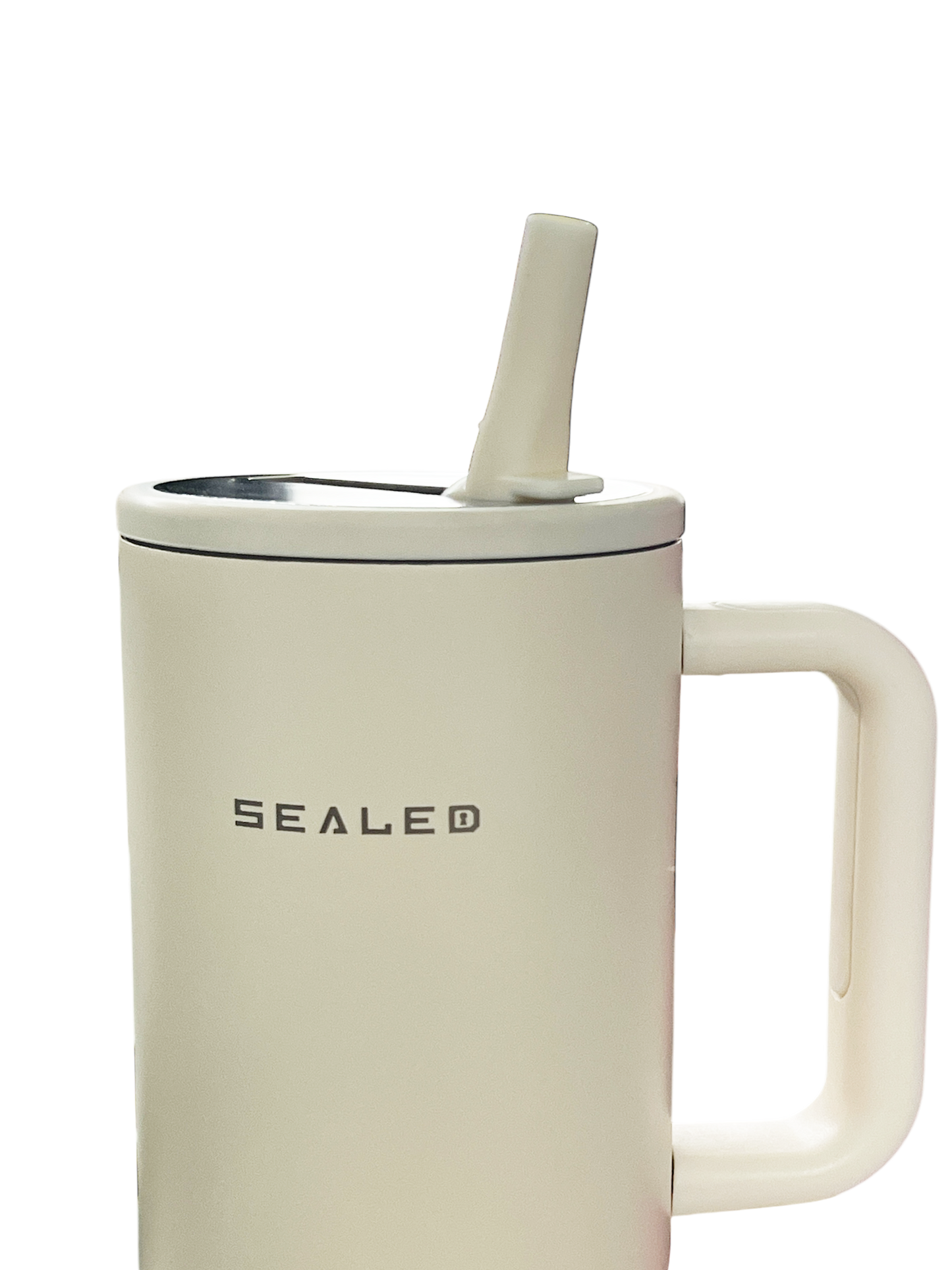 Sealed Tumbler -Flip Straw 1200 ML 40 OZ Beige  كوب سيلد 1200 مل مع سترو ثابت بيج