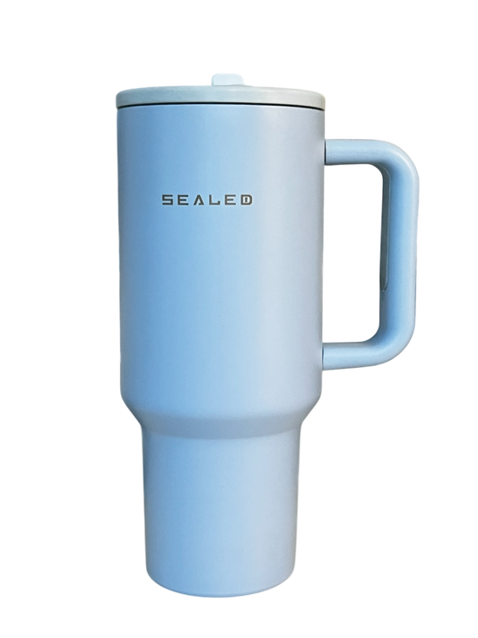 Sealed Tumbler -Flip Straw 1200 ML 40 OZ Blue كوب سيلد 1200 مل مع سترو ثابت أزرق