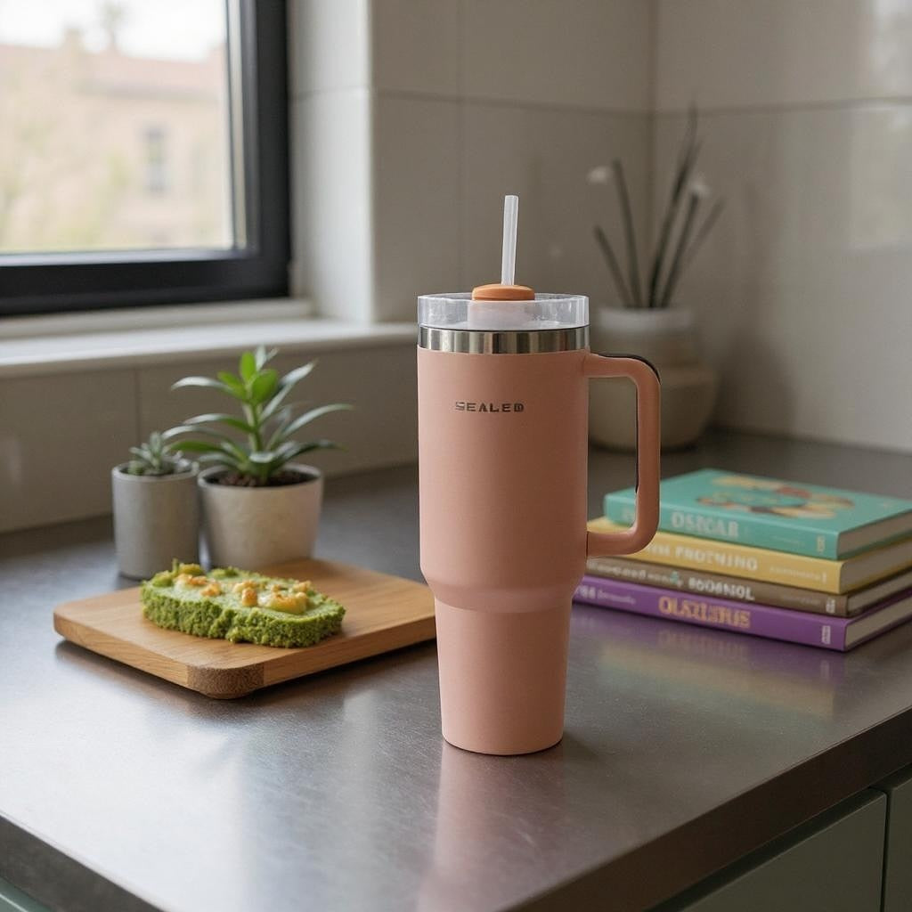 Sealed Tumbler 1200 ML 40 OZ Light Pink كوب سيلد 1200 مل زهري