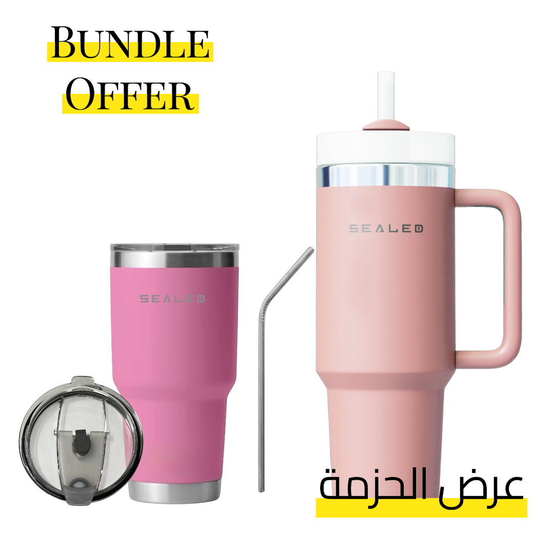 Bundle Offer Sealed 1200 ML + Sealed Tumbler 900 ML 30 OZ عرض الحزمة كوب سيلد 1200 مل + كوب سيلد بدون يد 900 مل (Copy)
