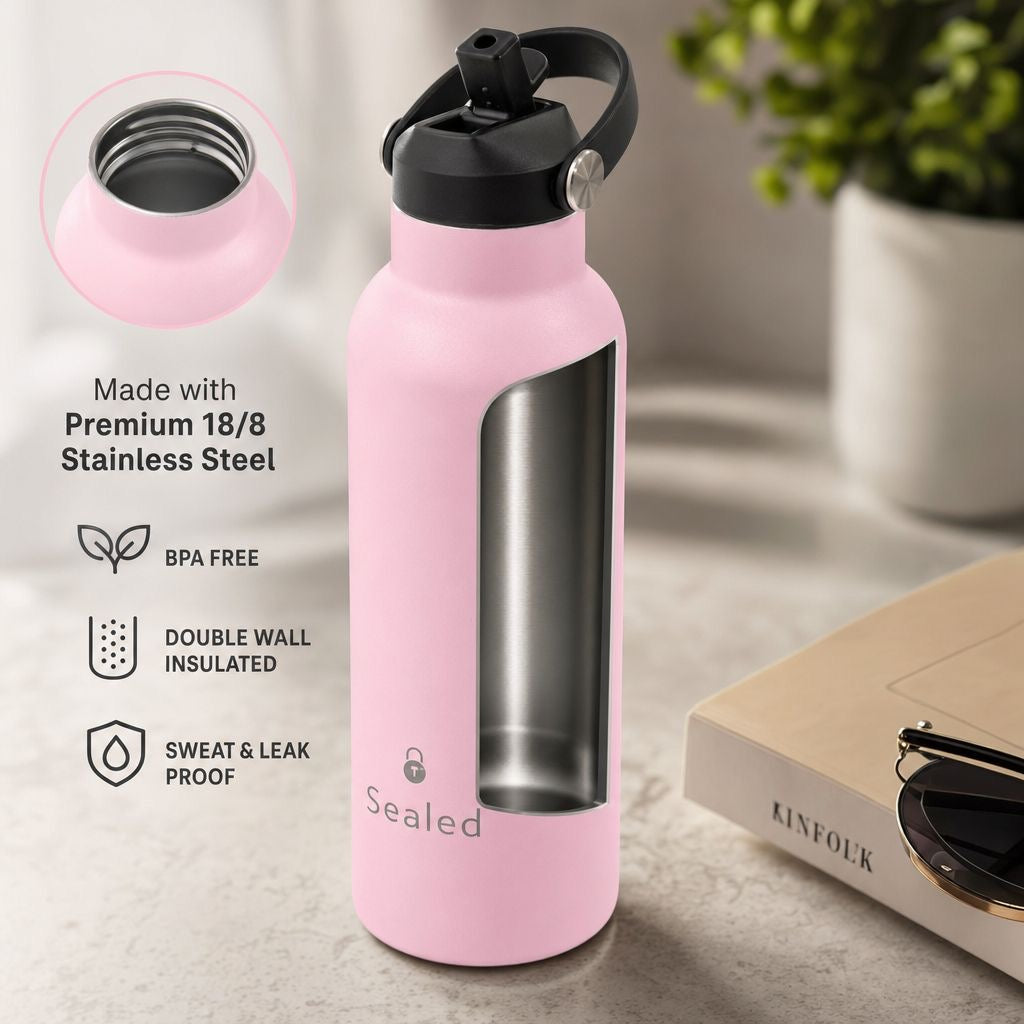Sealed Bottle 500 ML Pink مطرة سيلد 500مل