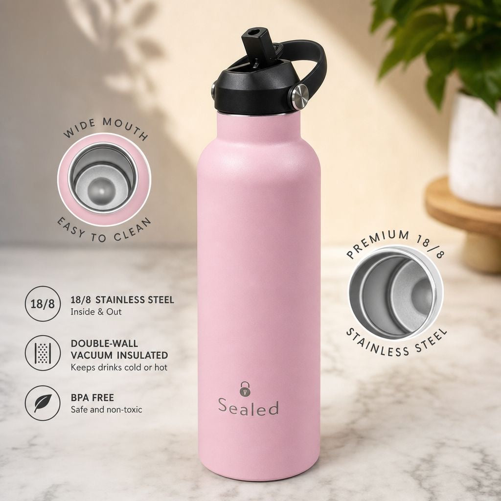 Sealed Bottle 500 ML Pink مطرة سيلد 500مل