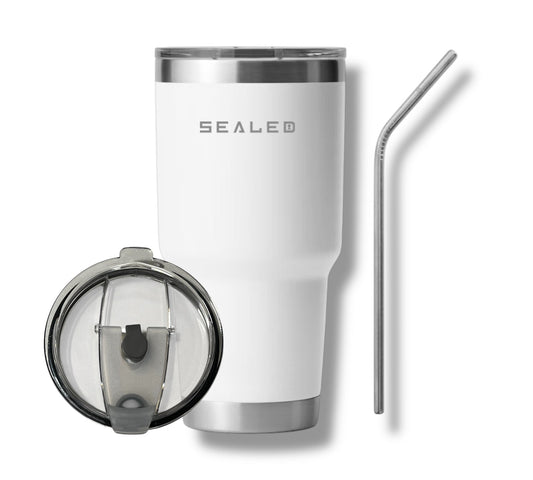 Sealed Tumbler no handle 900 ML 30 OZ White  كوب سيلد بدون يد 900 مل أبيض