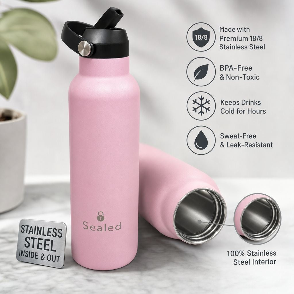 Sealed Bottle 500 ML Pink مطرة سيلد 500مل