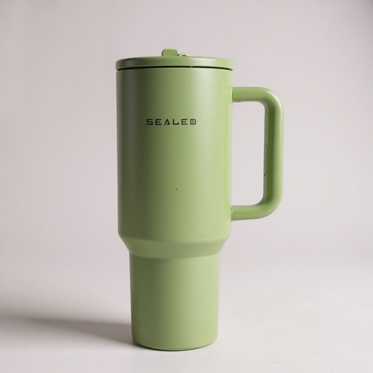 Sealed Tumbler -Flip Straw 1200 ML 40 OZ Green كوب سيلد 1200 مل مع سترو ثابت فستقي